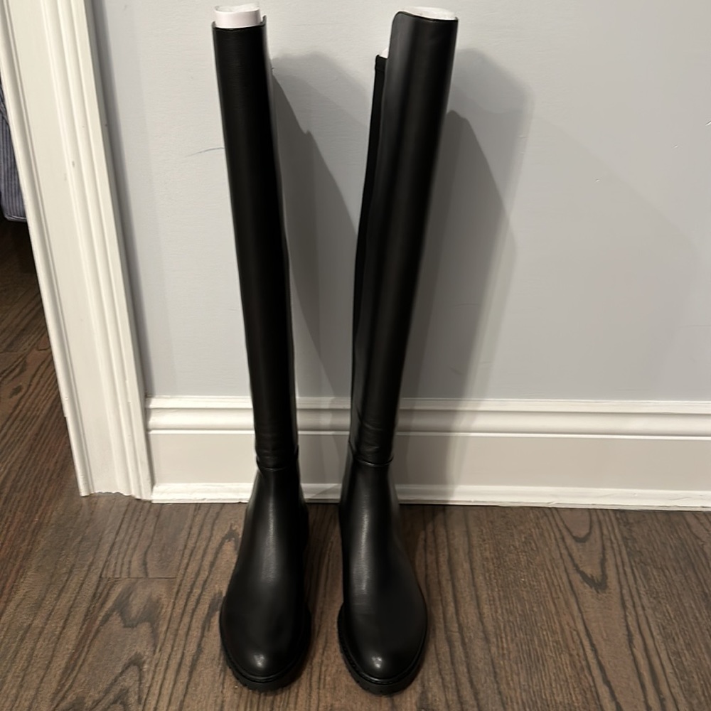 Stuart Weitzman City Boot, NWT, 6.5, black leather